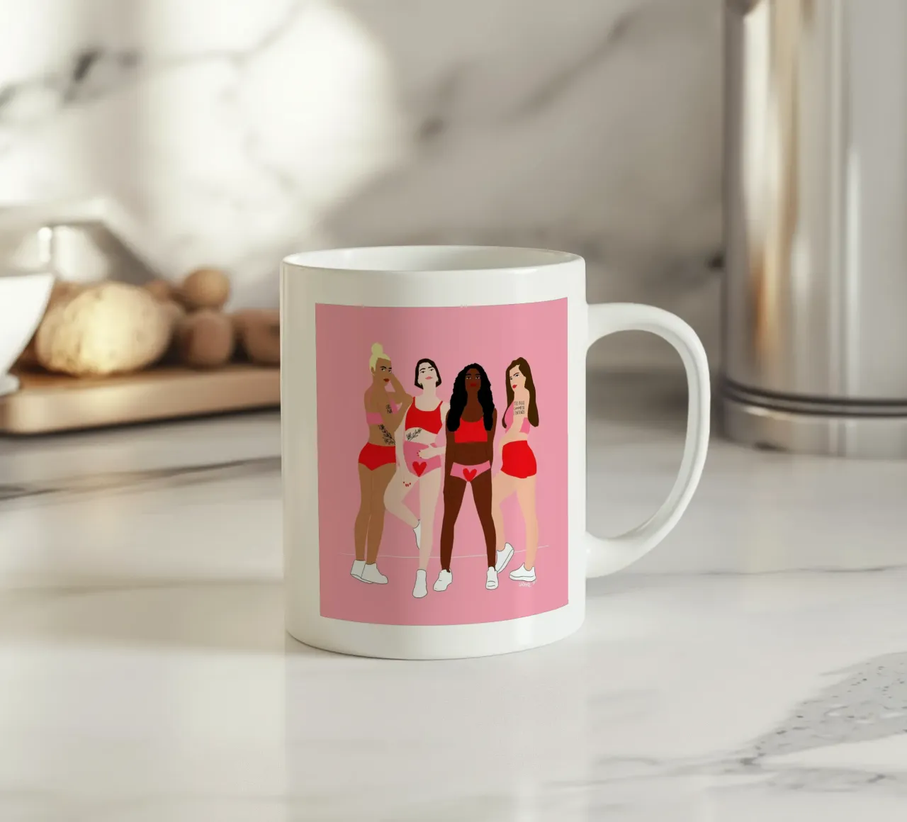 T'es belle comme tazza in ceramica da Céleste Wallaert