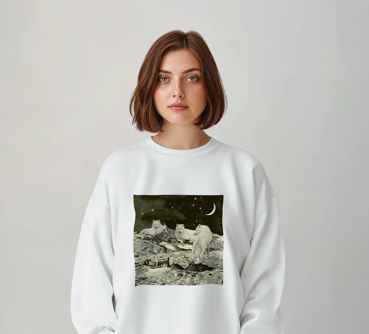 White Wolves sweatshirt by Florent Bodart