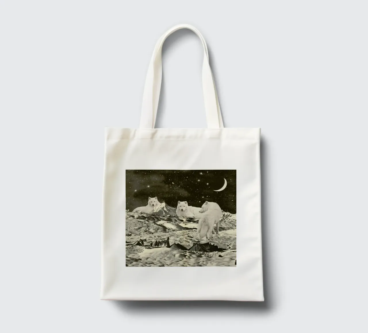 White Wolves Jutebeutel von Florent Bodart