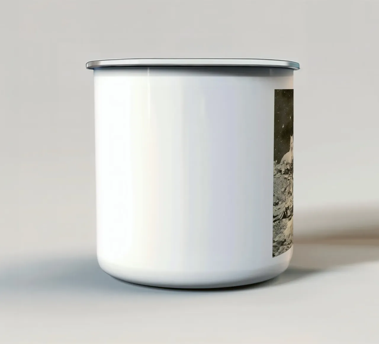 White Wolves tazza in smalto da Florent Bodart