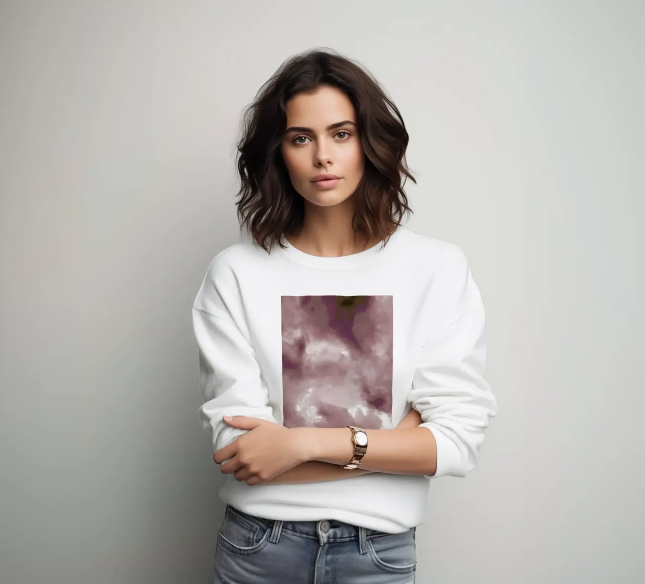 Blush Clouds Sweatshirt von Studio Nahili