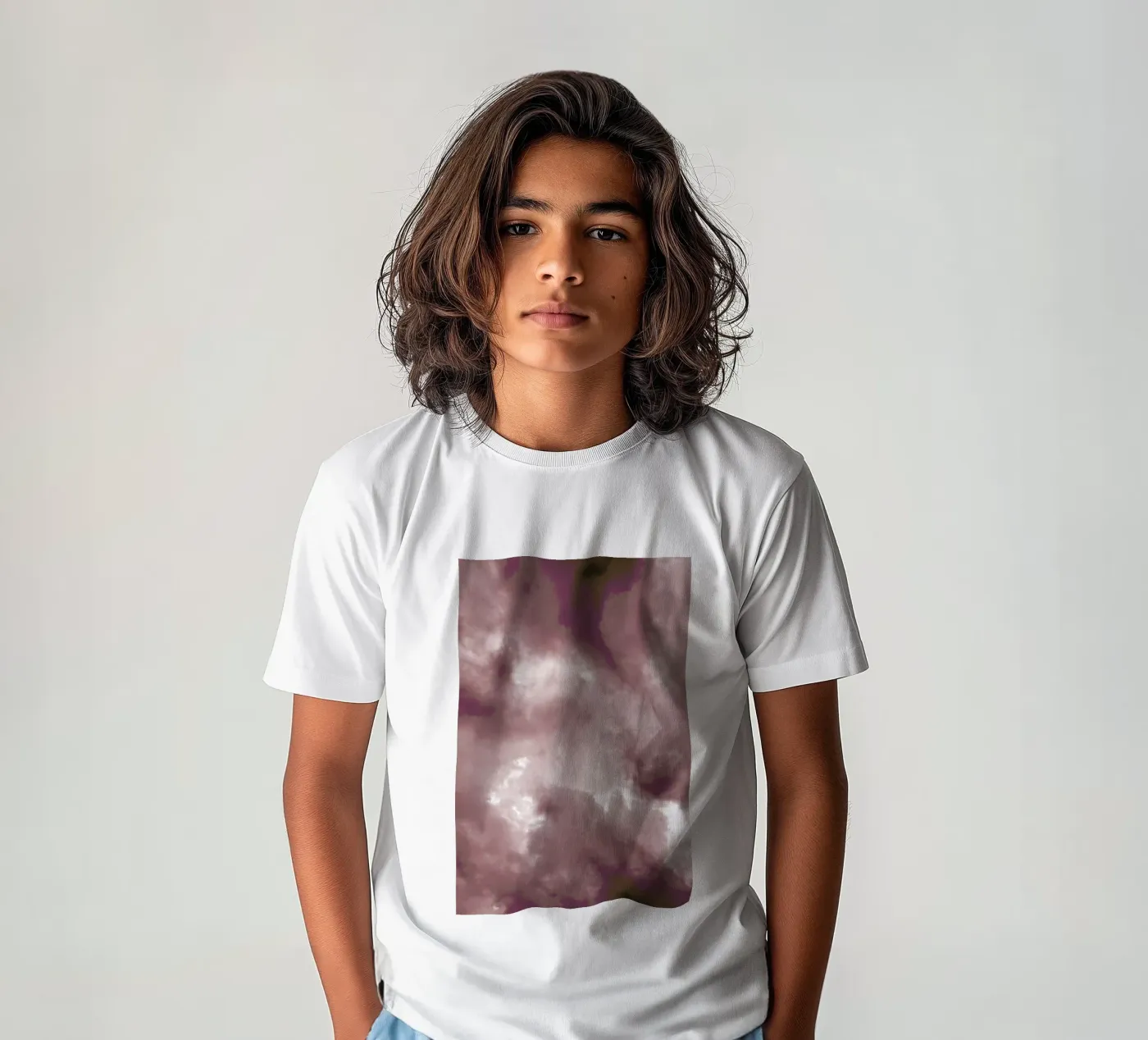 Blush Clouds kids t-shirt by Studio Nahili