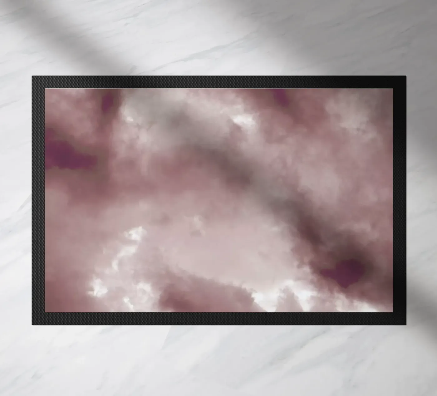 Blush Clouds doormat by Studio Nahili