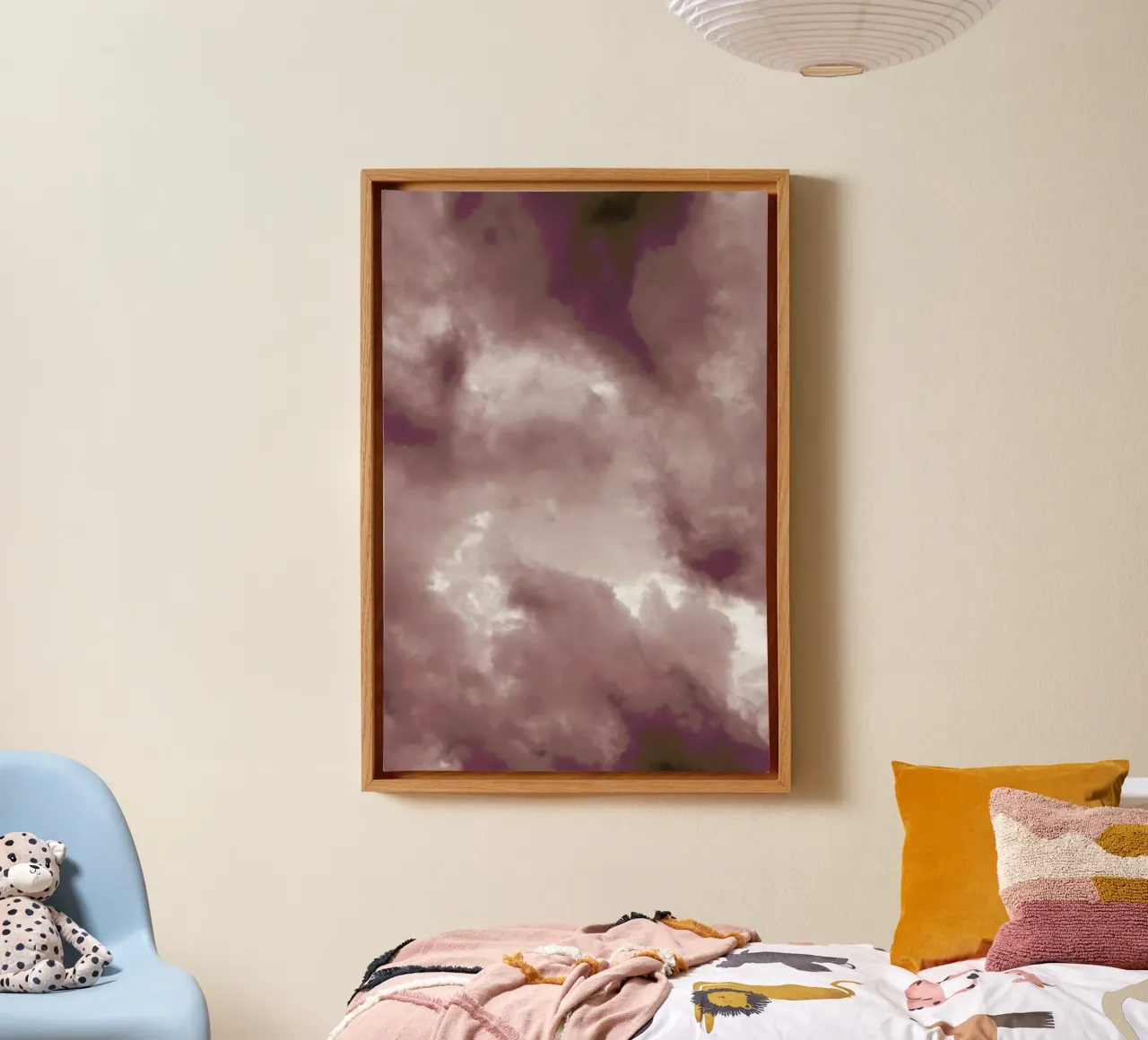 Blush Clouds tela con Cornice a cassetta da Studio Nahili