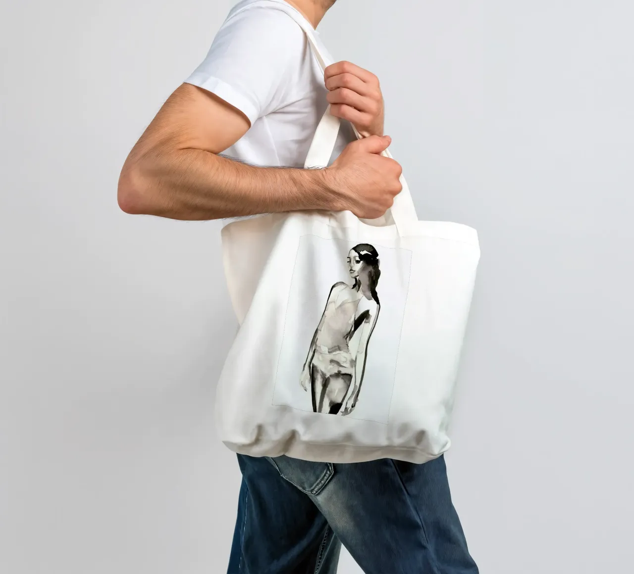 Man Sieht tote bag by Victoria Verbaan