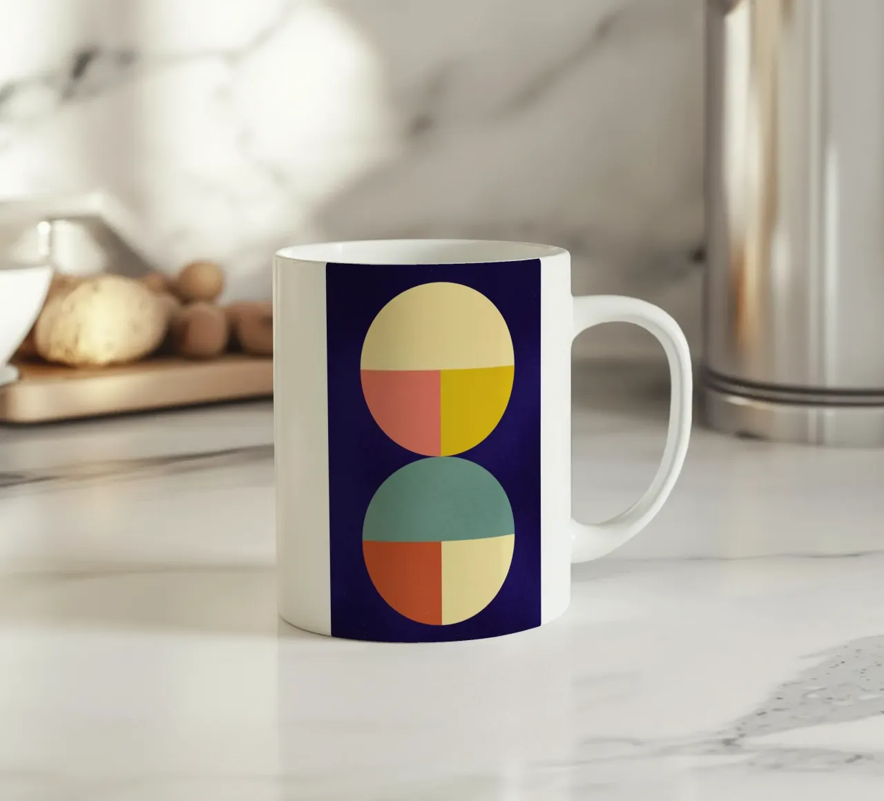 Divided ceramic mug by daylight design studio