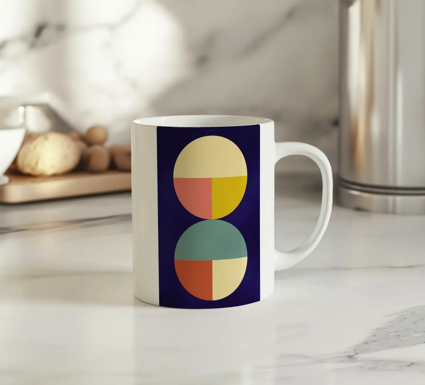 Divided ceramic mug by daylight design studio
