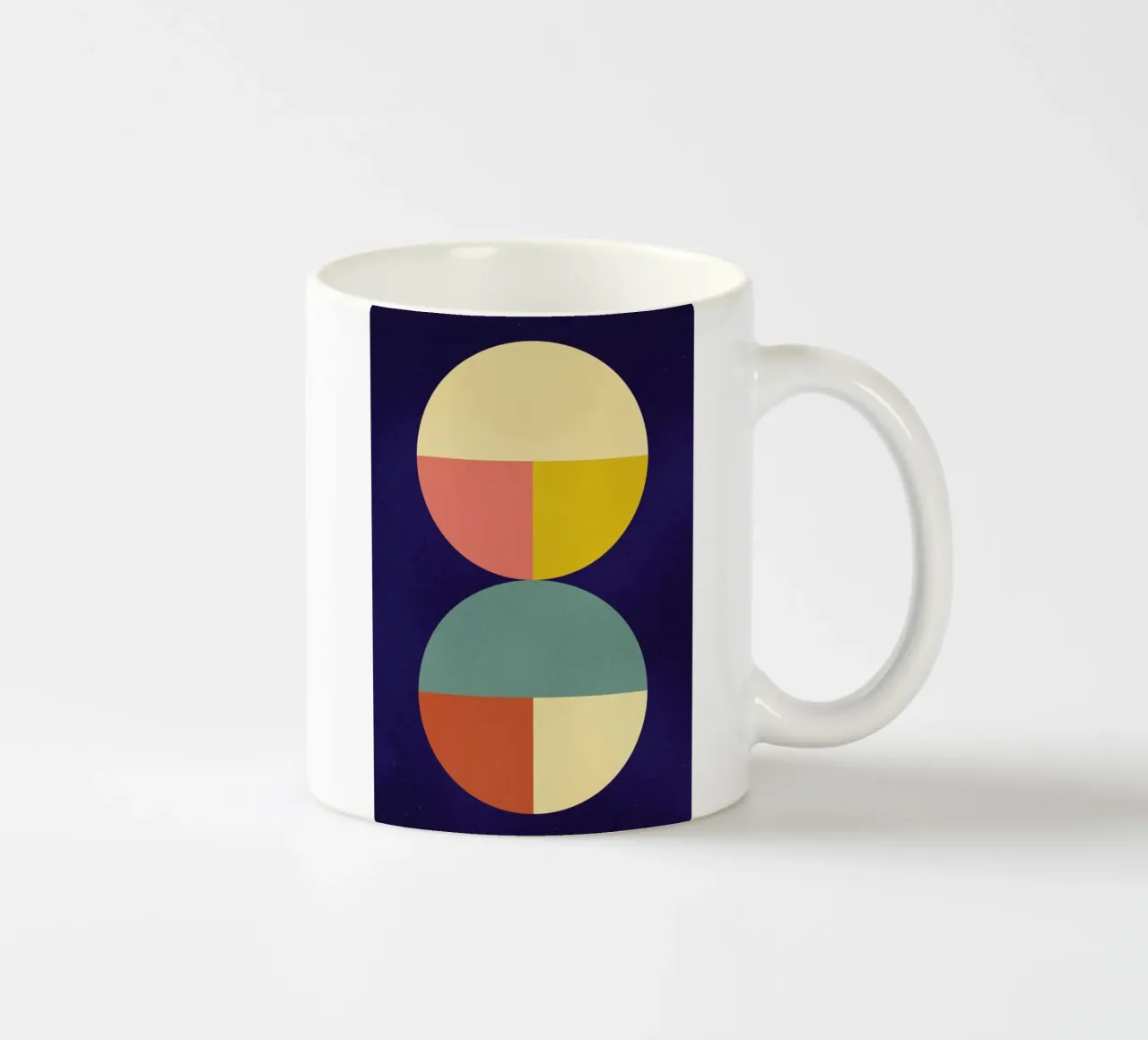 Divided ceramic mug by daylight design studio