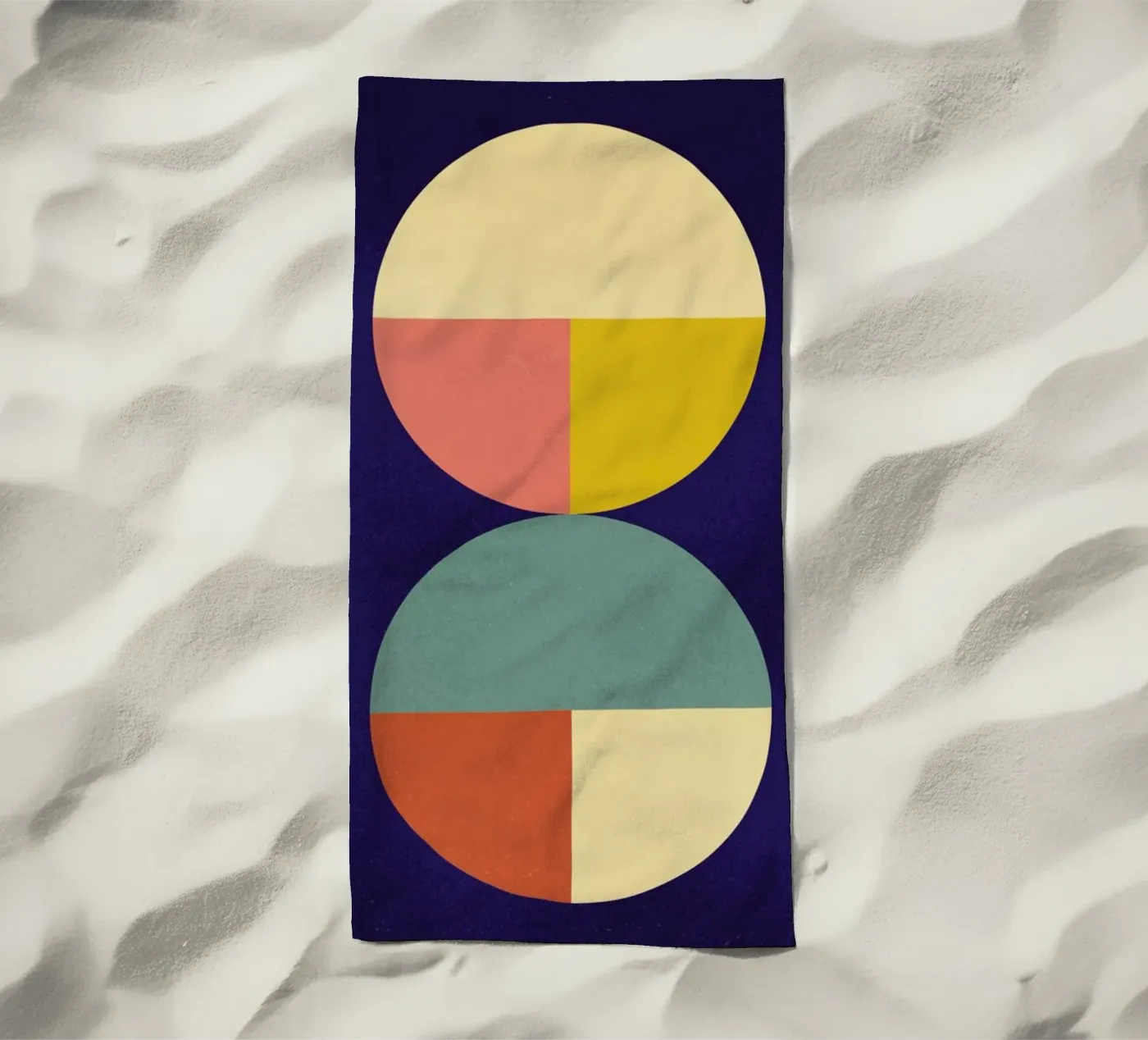 Divided beach towel by daylight design studio