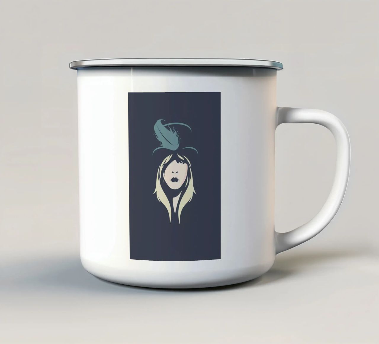 Stevie Nicks tazza in smalto da Bruno Morphet