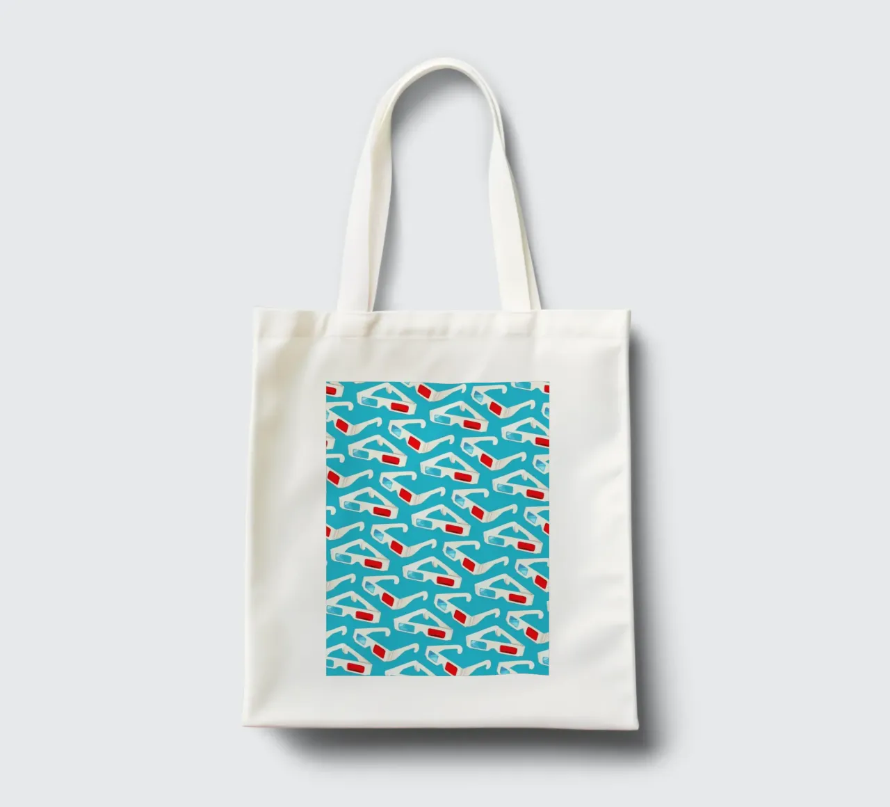 3D Glasses Pattern Teal borsa in juta da Kelly Gilleran
