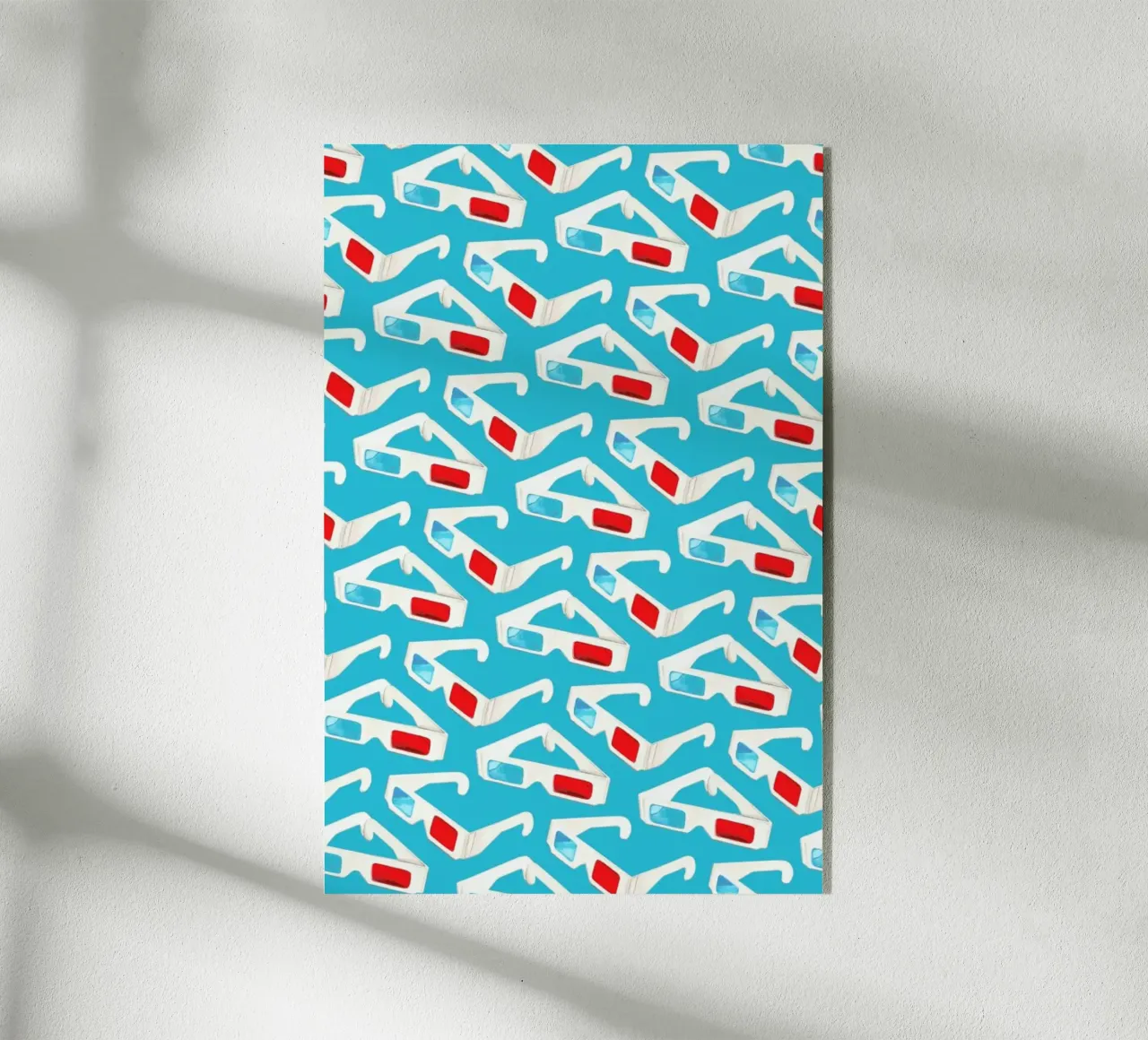 3D Glasses Pattern Teal plexiglass da Kelly Gilleran