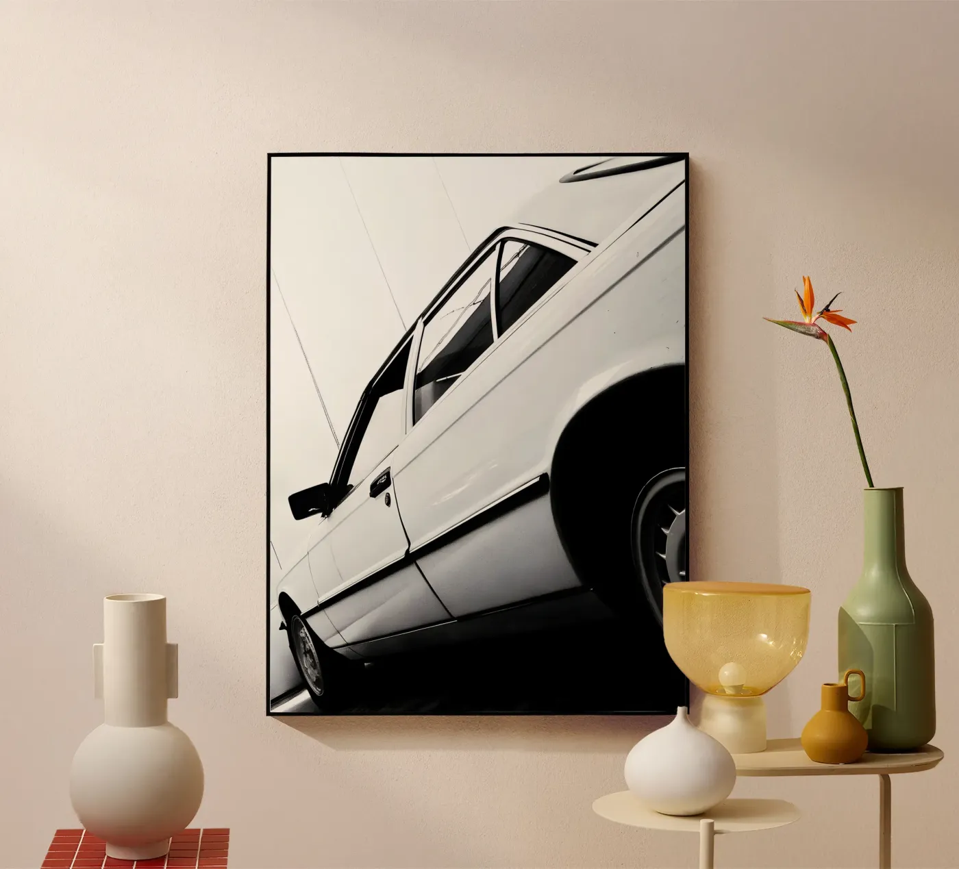 Voiture classique monochrome plexiglas de CAR EDITION