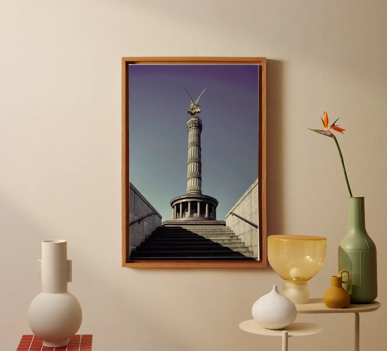 Berlin 2020 No 04 canvas with Floater frame by Michael Belhadi