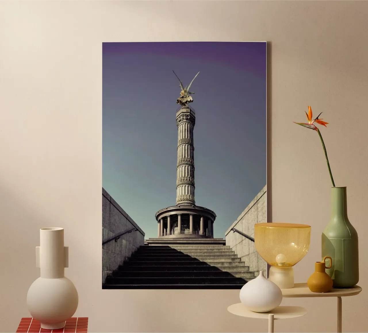 Berlin 2020 No 04 canvas with Floater frame by Michael Belhadi