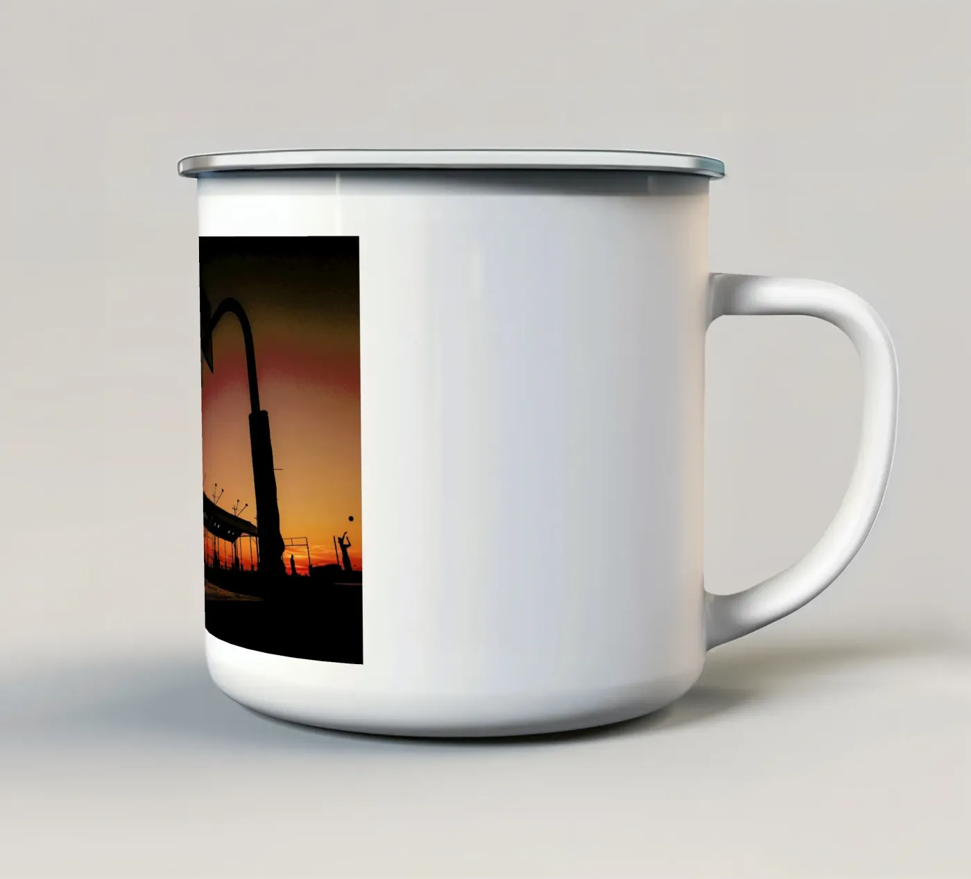 Sunset enamel mug by Philipp Reinhard