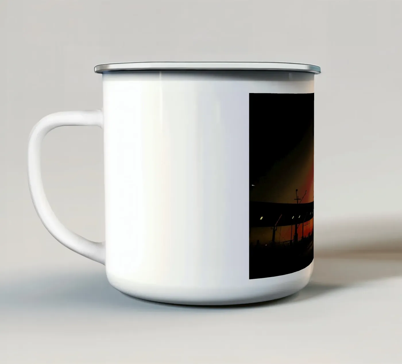Sunset enamel mug by Philipp Reinhard