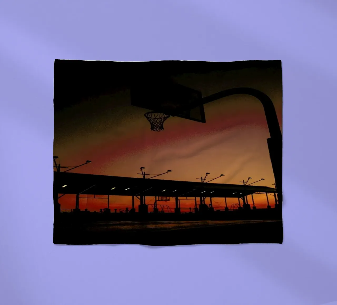 Sunset Fleecedecke von Philipp Reinhard