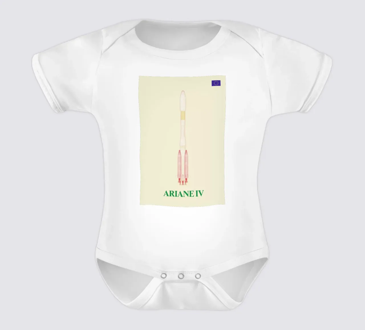 Ariane IV 01 body neonato maniche corte da Marc Schulthess