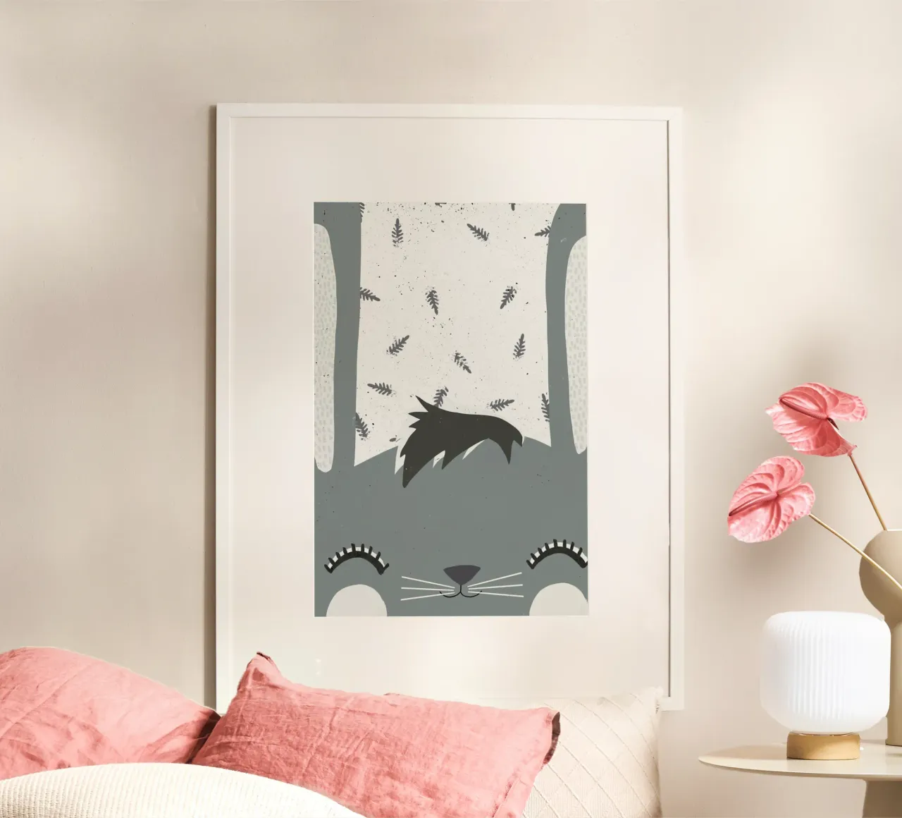 Spring Bunny (Grey) carta hahnemühle da treechild