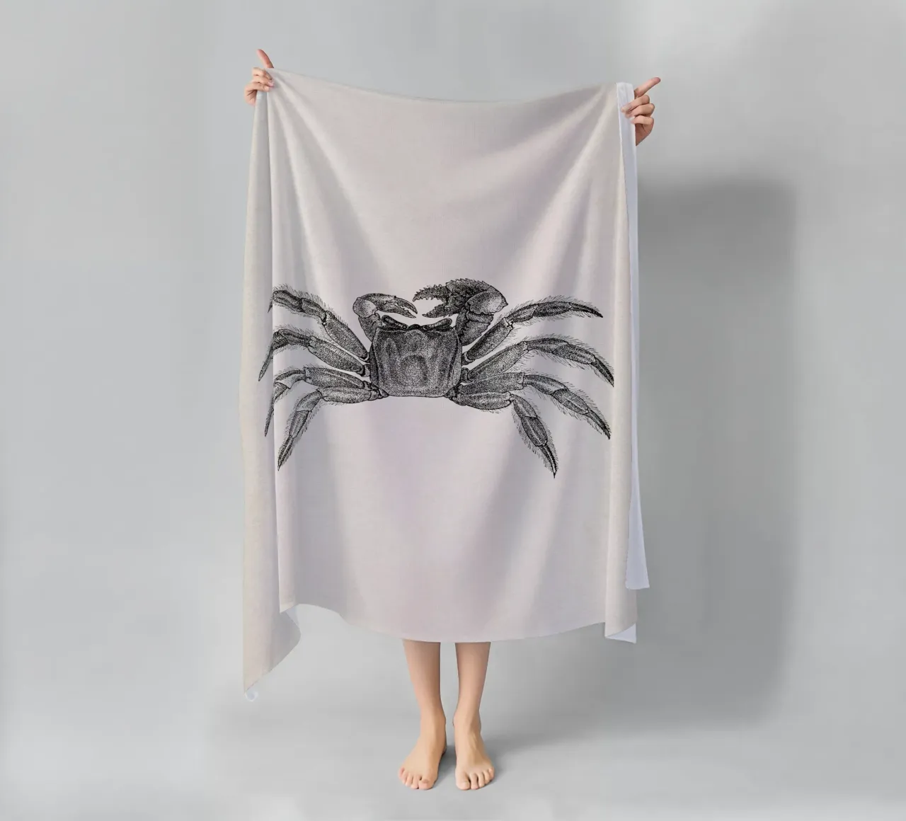 Vintage Brehm 2 Reiterkrabbe telo mare da Vintage Print Collection