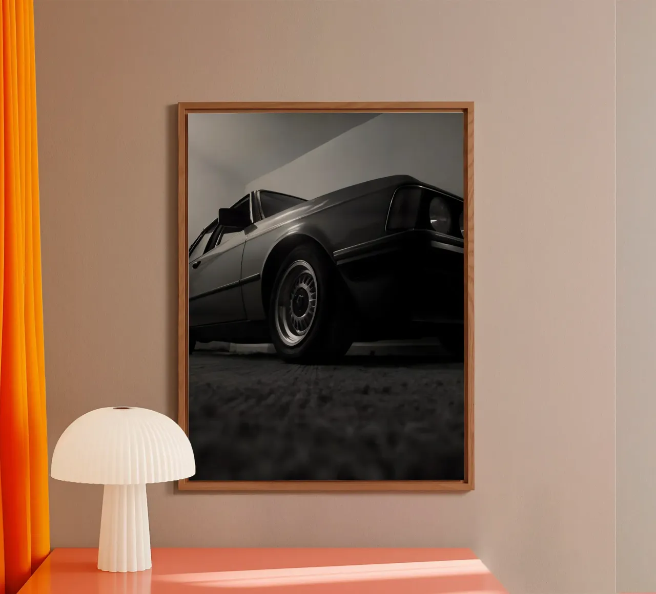 Auto d'epoca monocromatica alluminio dibond da CAR EDITION