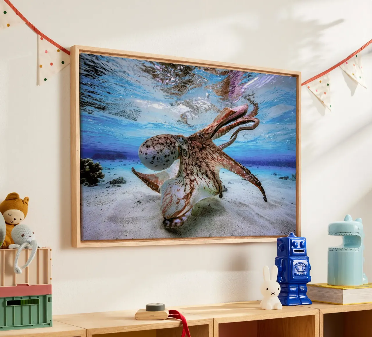 Dancing Octopus - Barathieu Gabriel tela con Cornice a cassetta da Pictufy
