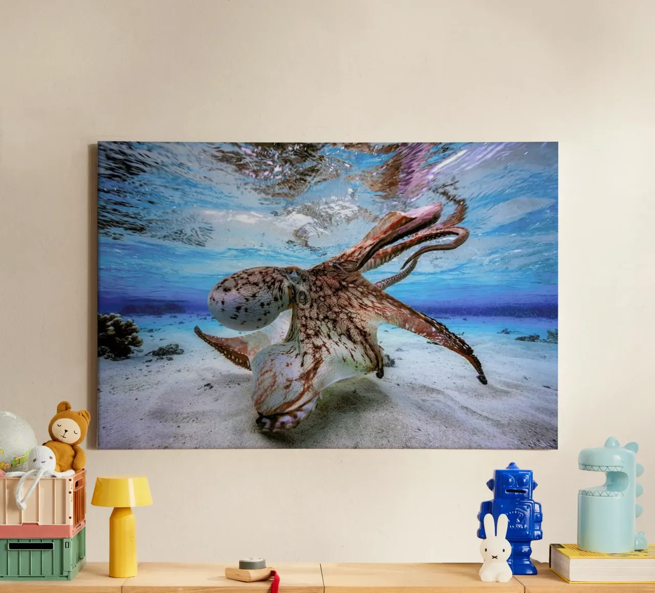 Dancing Octopus - Barathieu Gabriel tela con Cornice a cassetta da Pictufy