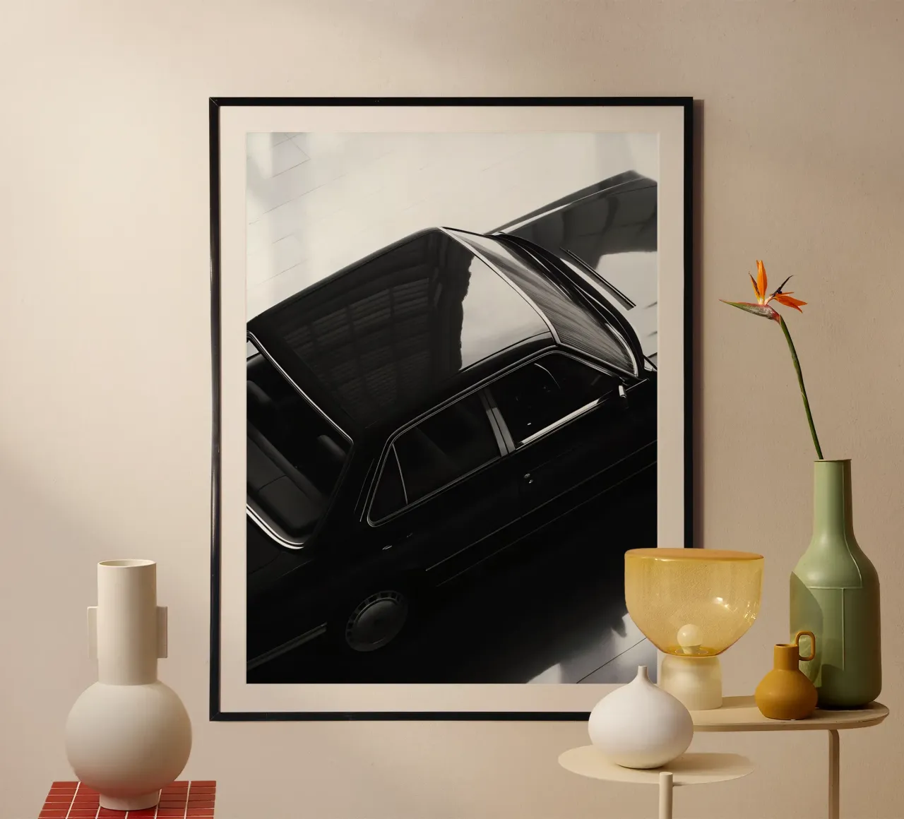 Auto d'epoca monocromatica poster da CAR EDITION