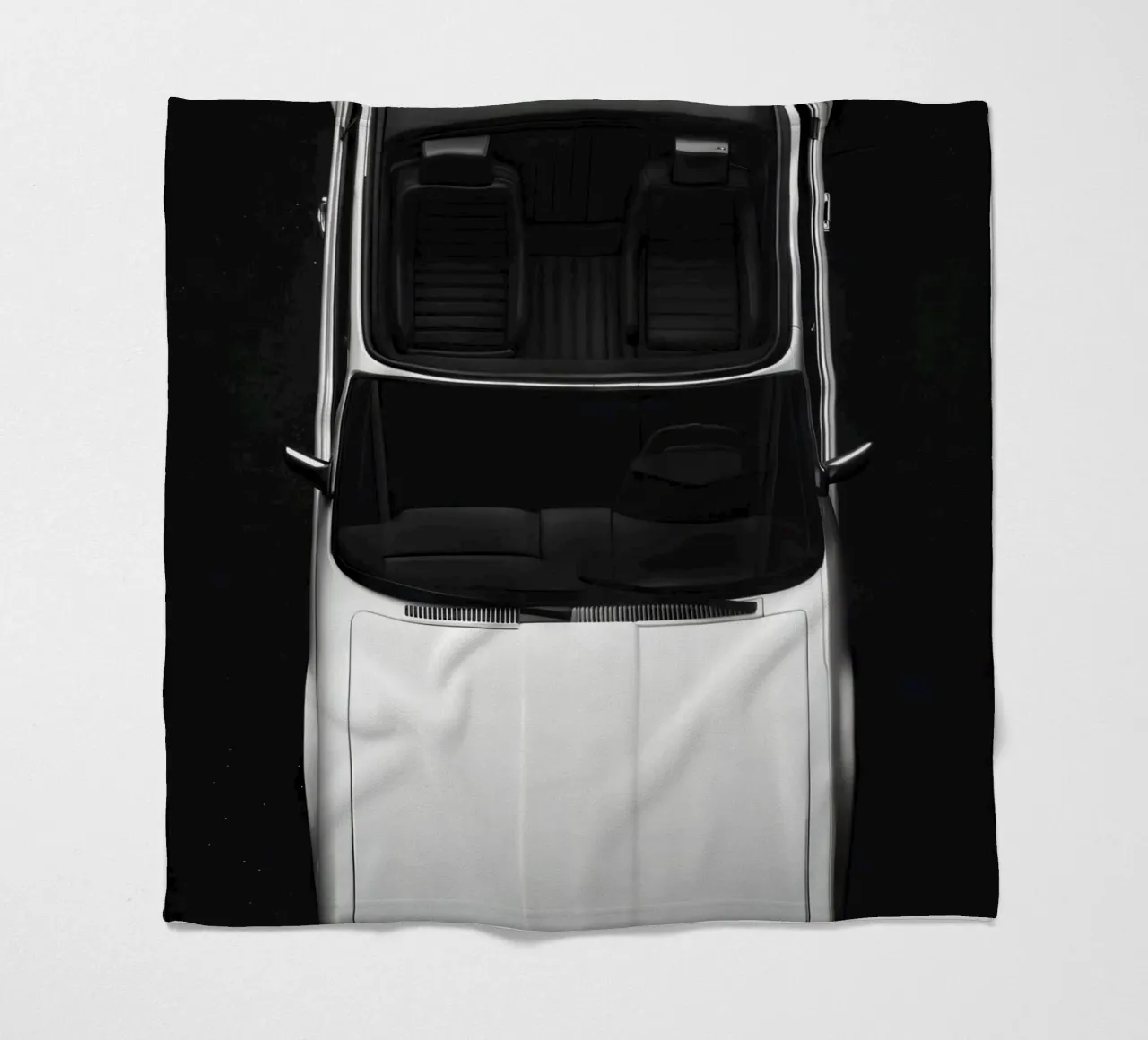 Monochromer Oldtimer Fleecedecke von CAR EDITION