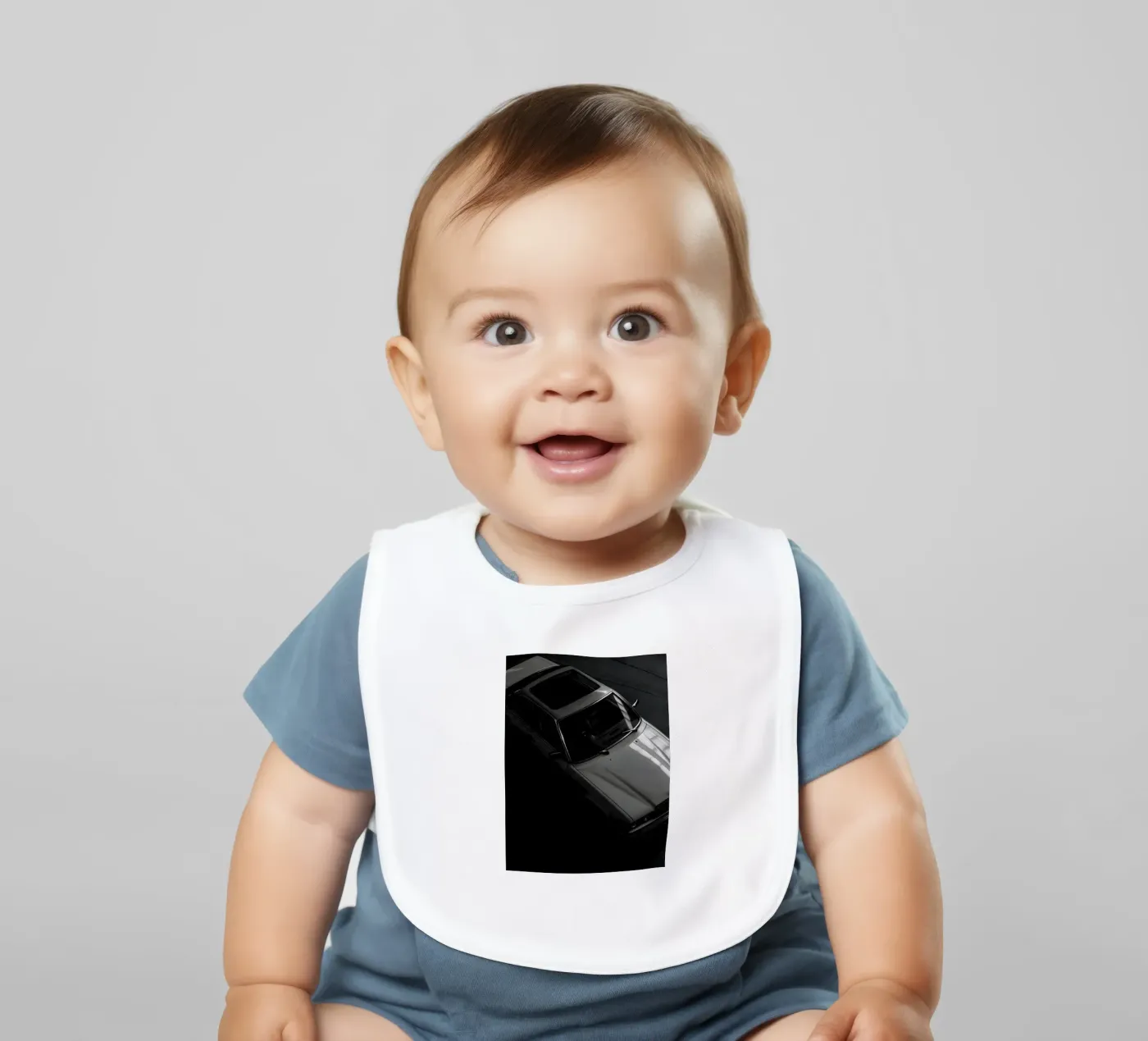 Monochrome Classic Car Babylätzchen von CAR EDITION