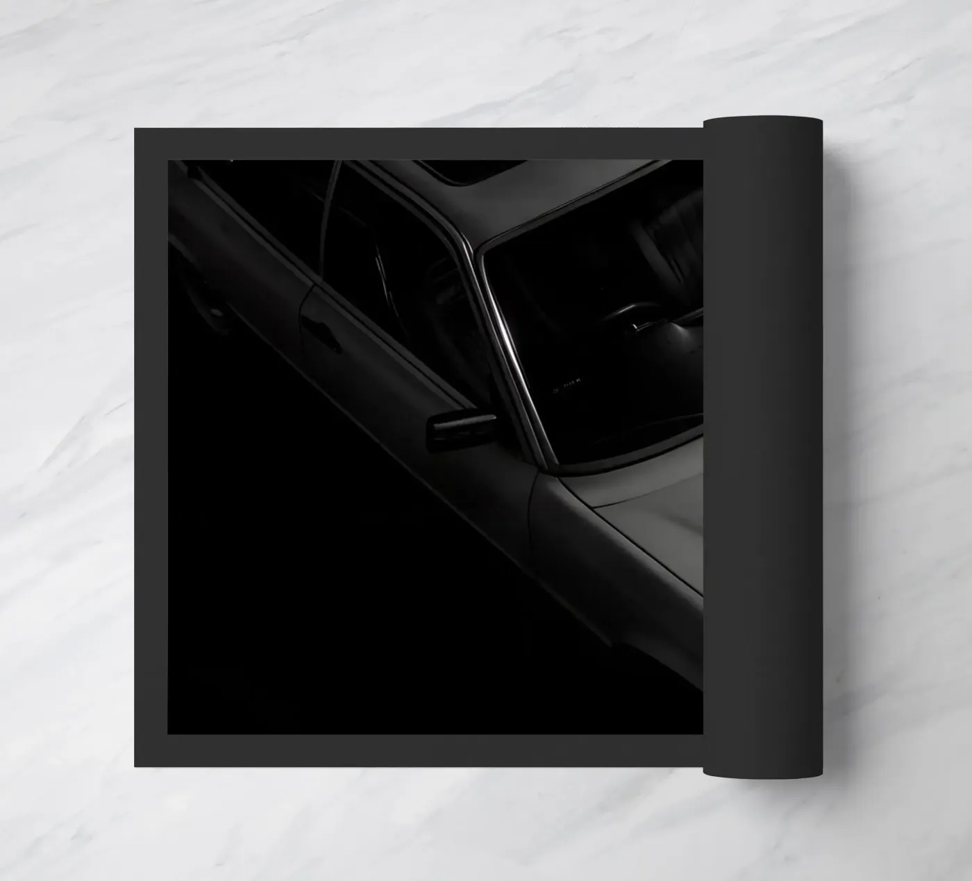 Monochromer Oldtimer Fußmatte von CAR EDITION