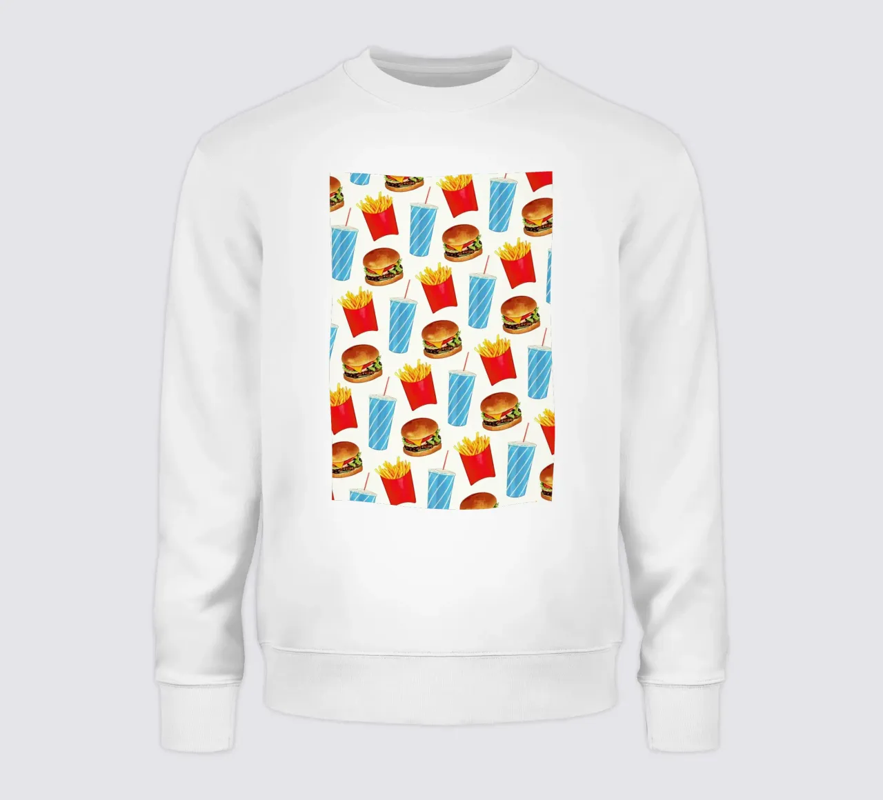 Combo Meal Pattern White felpa da Kelly Gilleran