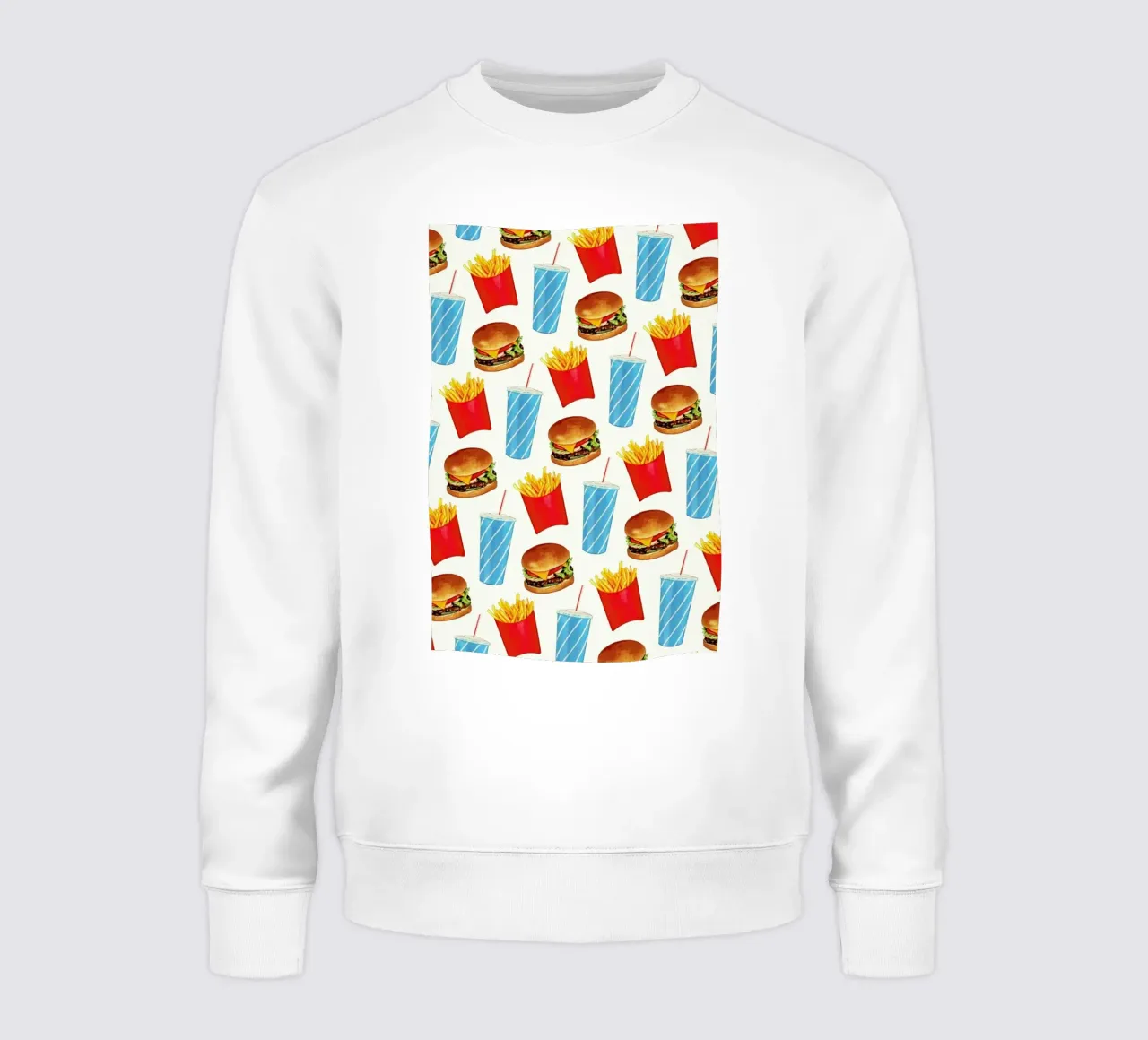 Combo Meal Pattern White felpa da Kelly Gilleran