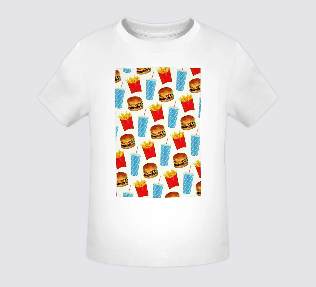 Combo Meal Pattern White maglietta neonato da Kelly Gilleran