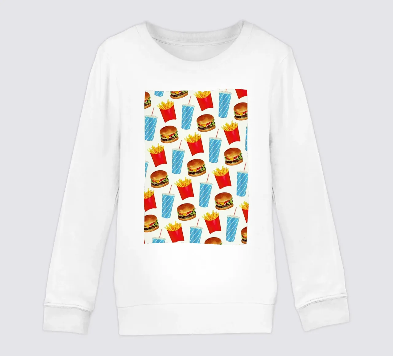 Combo Meal Pattern White felpa bambino da Kelly Gilleran