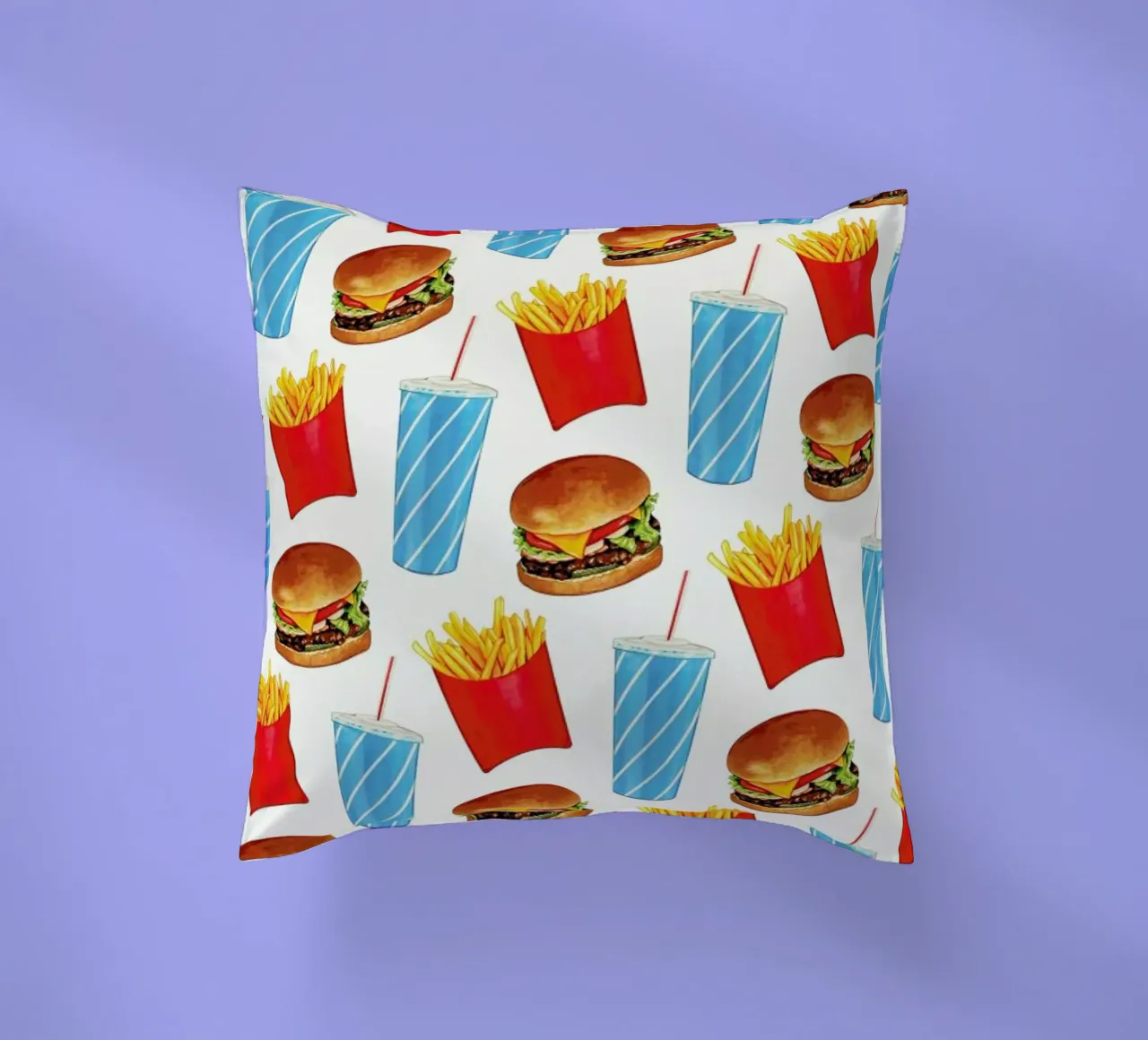 Combo Meal Pattern White cuscino da Kelly Gilleran