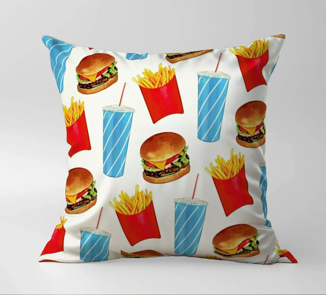 Combo Meal Pattern White cuscino da Kelly Gilleran