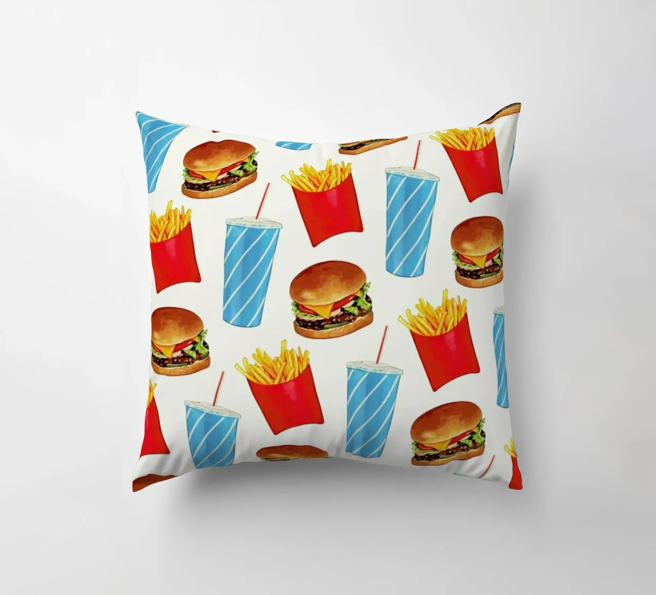 Combo Meal Pattern White cuscino da Kelly Gilleran