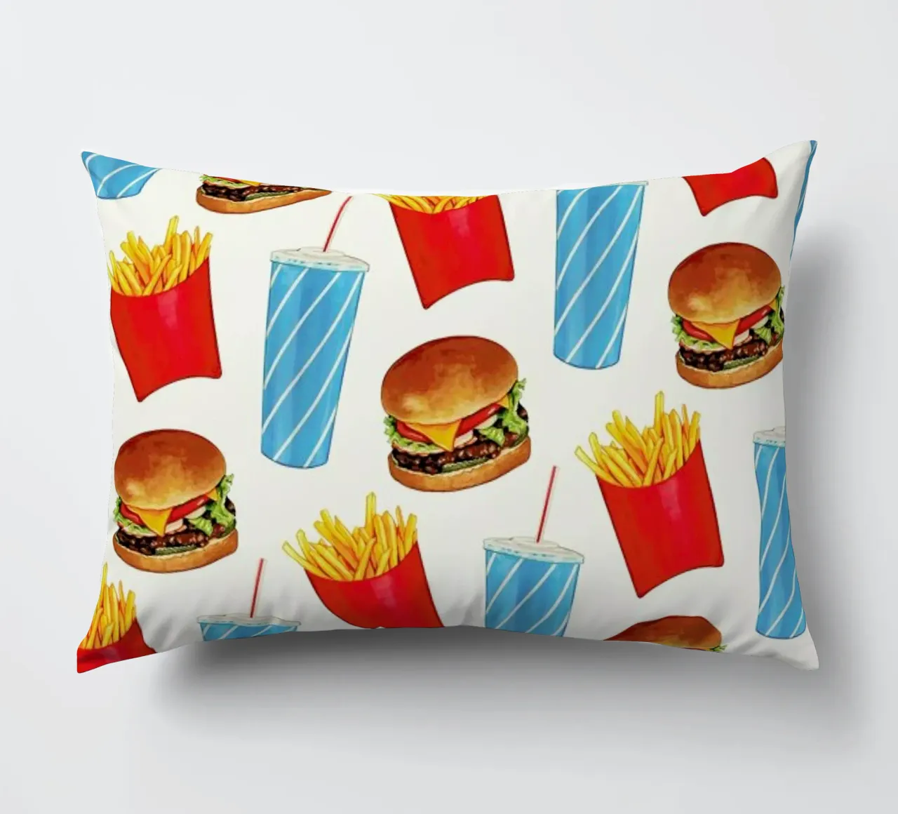 Combo Meal Pattern White cuscino da Kelly Gilleran