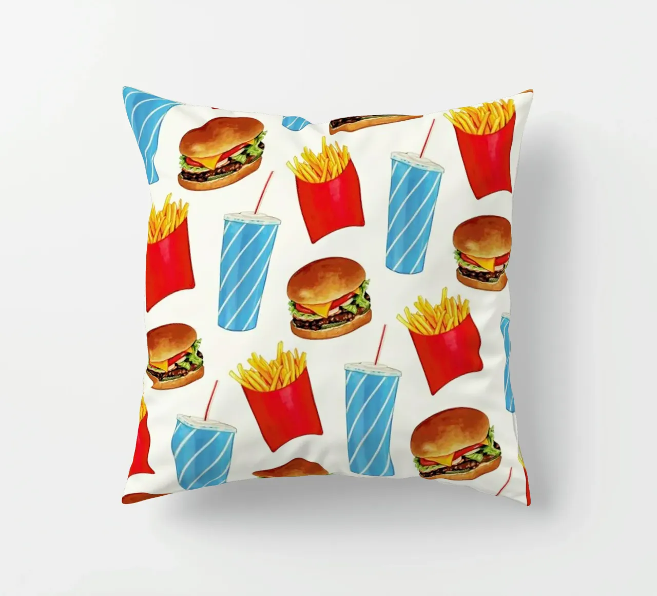 Combo Meal Pattern White cuscino da Kelly Gilleran