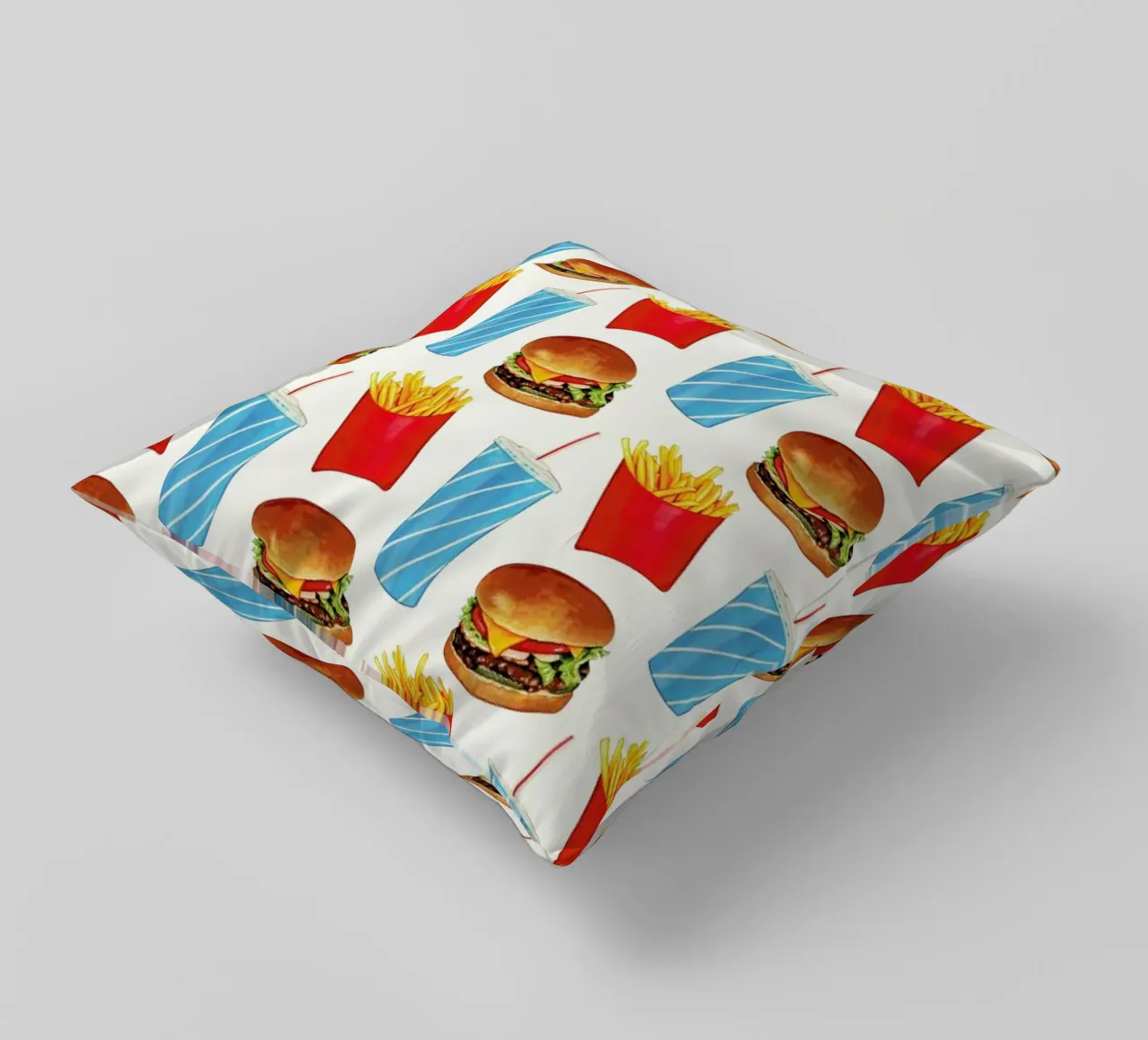 Combo Meal Pattern White cuscino da Kelly Gilleran
