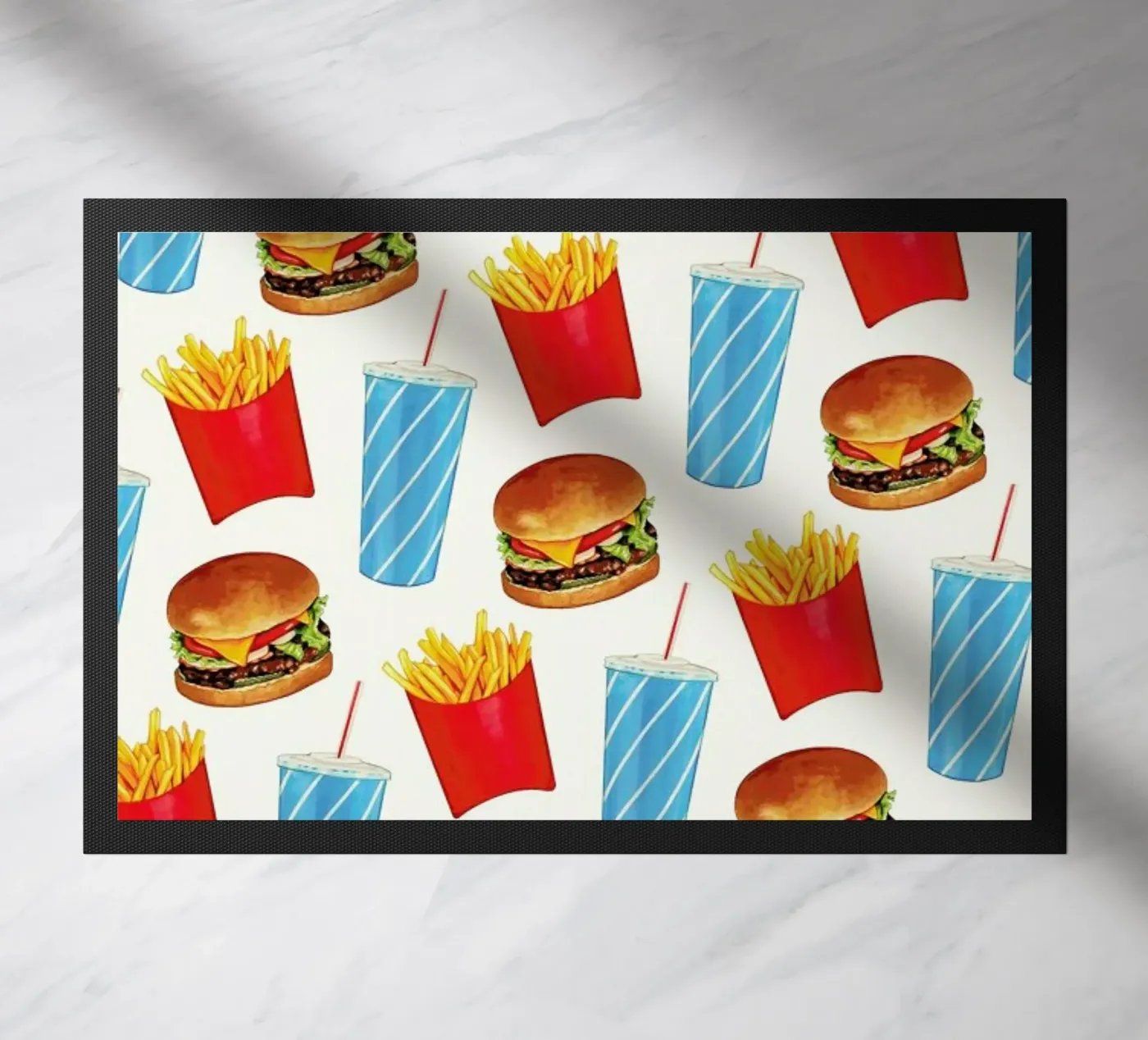 Combo Meal Pattern White deurmat van Kelly Gilleran