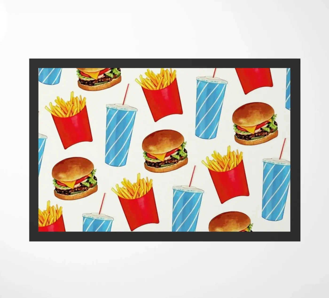 Combo Meal Pattern White Fußmatte von Kelly Gilleran