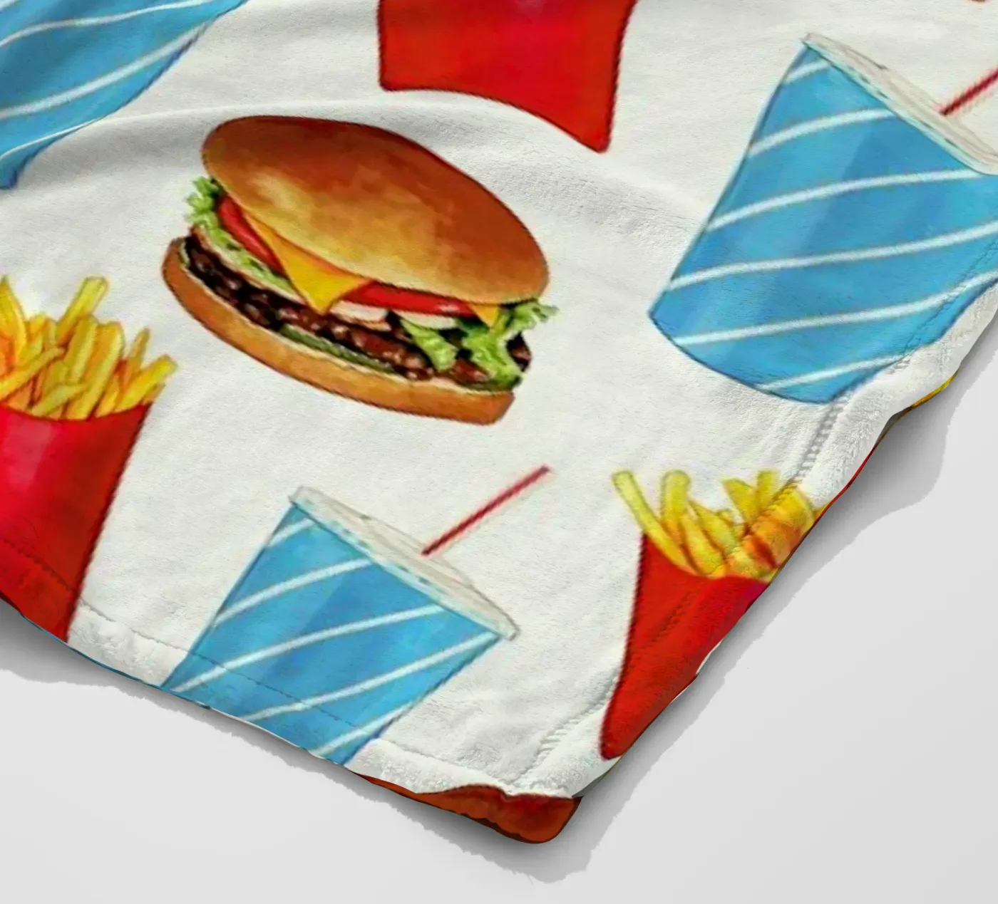 Combo Meal Pattern White Fleecedecke von Kelly Gilleran