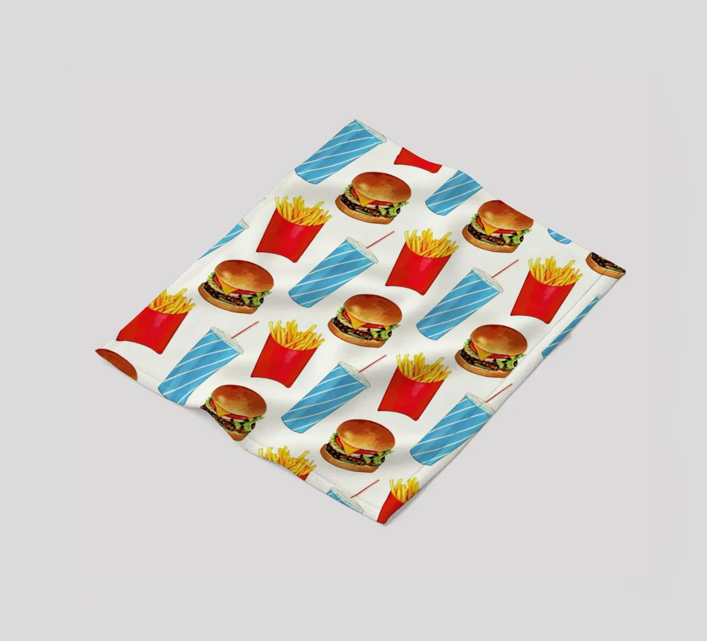 Combo Meal Pattern White Fleecedecke von Kelly Gilleran