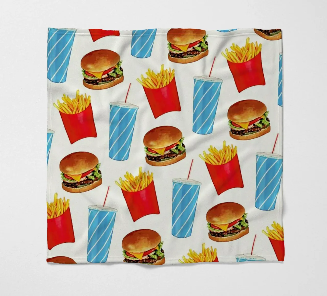Combo Meal Pattern White coperta in pile da Kelly Gilleran