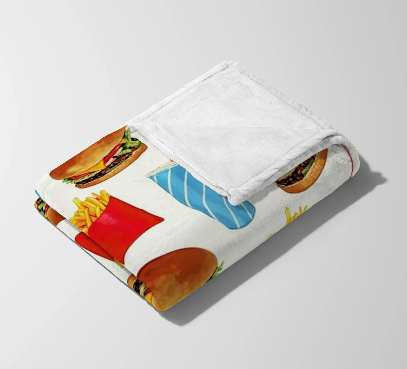 Combo Meal Pattern White Fleecedecke von Kelly Gilleran