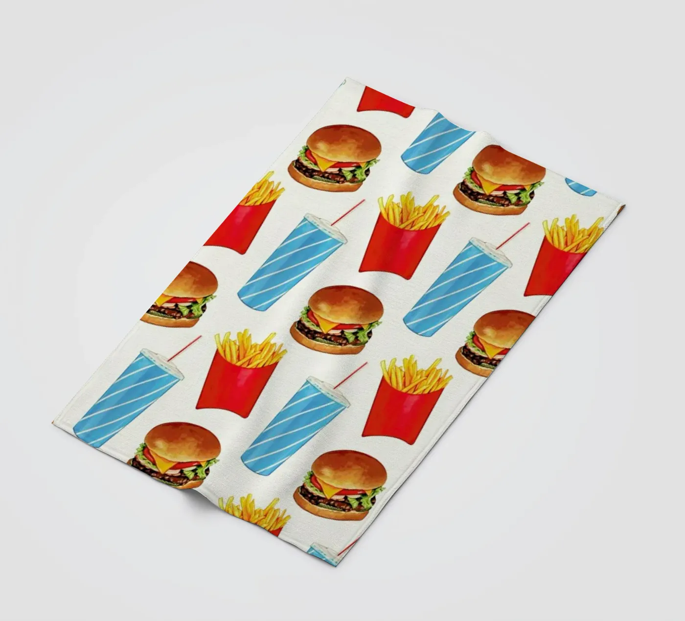 Combo Meal Pattern White Fleecedecke von Kelly Gilleran
