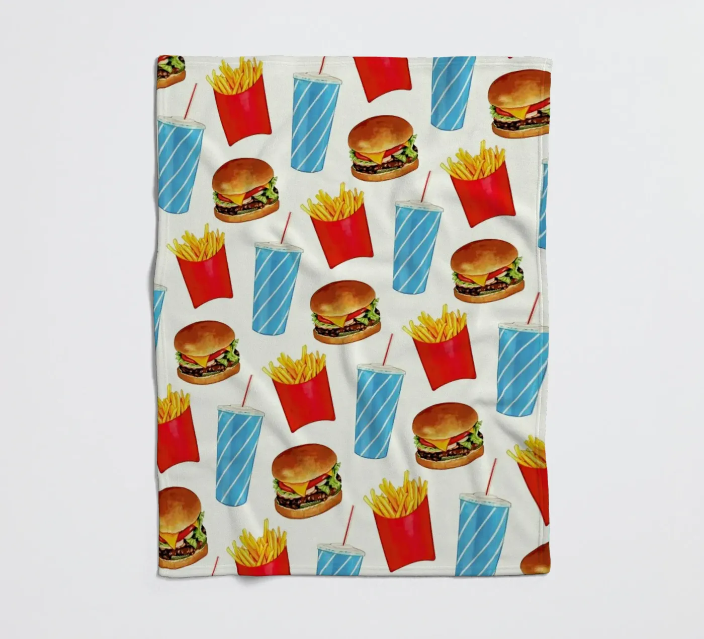 Combo Meal Pattern White Fleecedecke von Kelly Gilleran